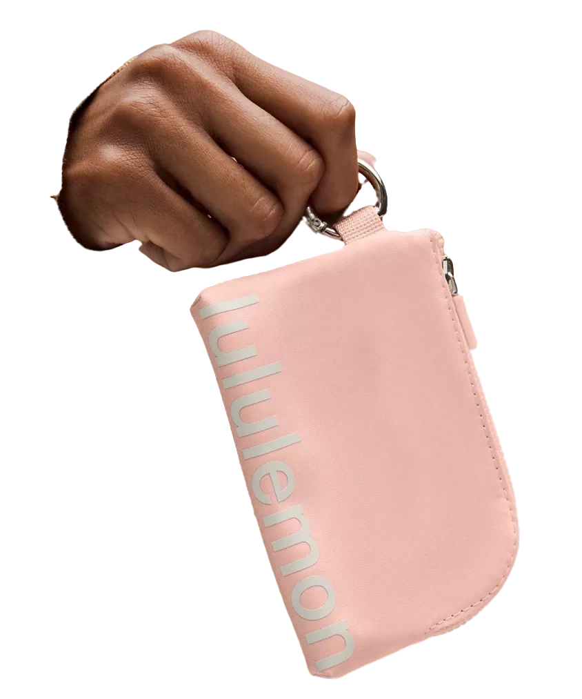 Lululemon Clippable Card Pouch Flush Pink/White Opal