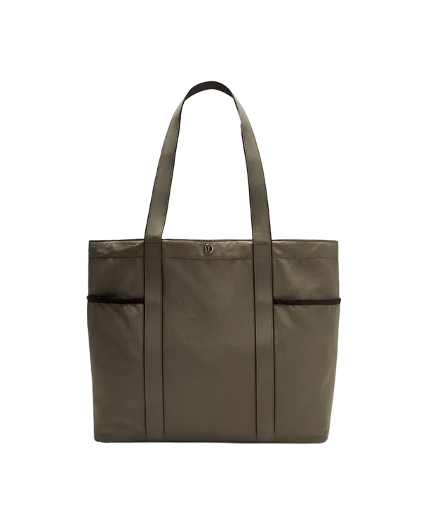 Lululemon Daily Multi-Pocket Tote Bag 20L Grey Sage/Black