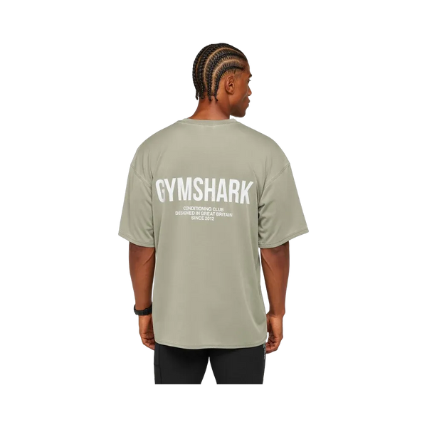 Gymshark Conditioning Club Washed T-Shirt - Grounded Green/White/Wash
