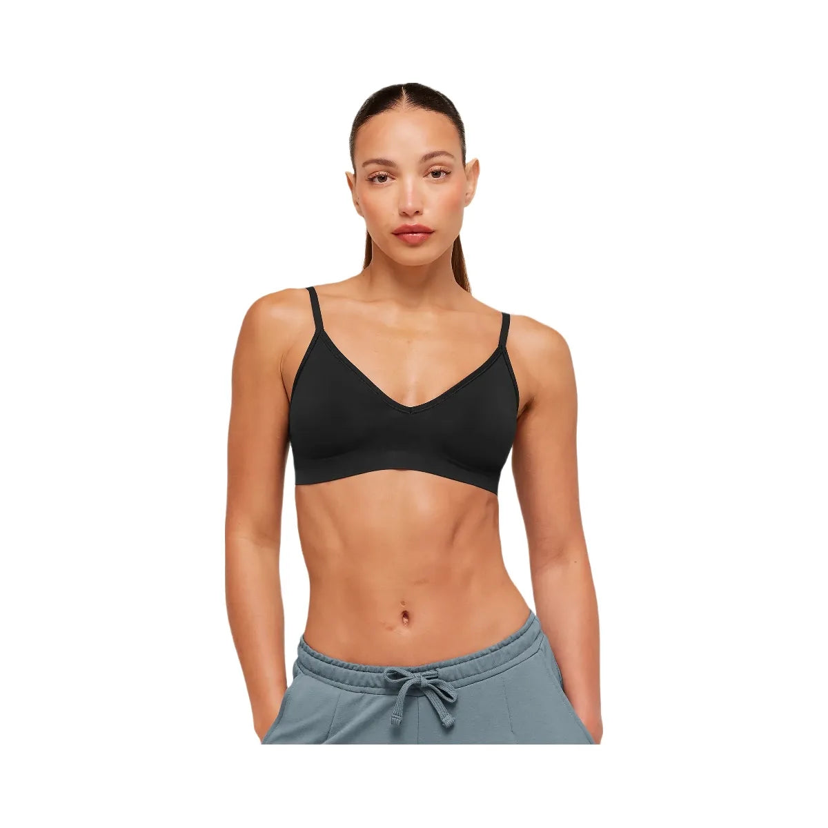 Gymshark FeatherForm V-Neck Bralette "Black"
