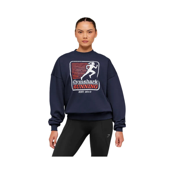 Gymshark Run Club Graphic Sweatshirt "Heavy Blue"