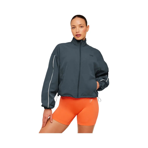 Gymshark To From Zip Through "Stealth Blue Soft White"