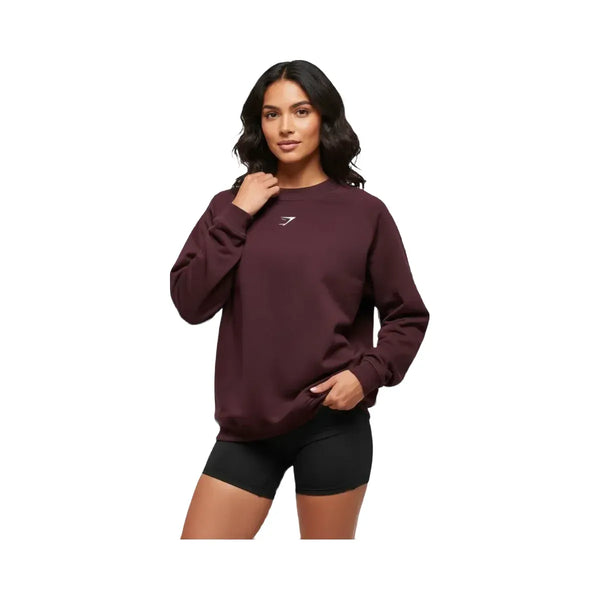 Gymshark Training Oversized Fleece Sweatshirt Cherry Purple