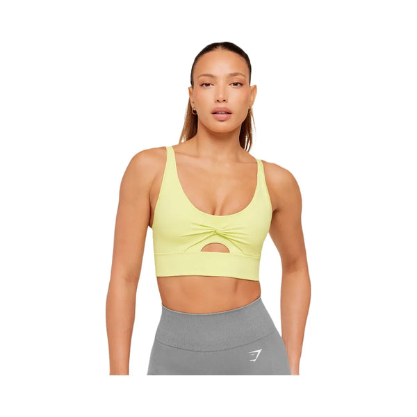 Gymshark Twist Front Sports Bra "Sorbet Yellow"