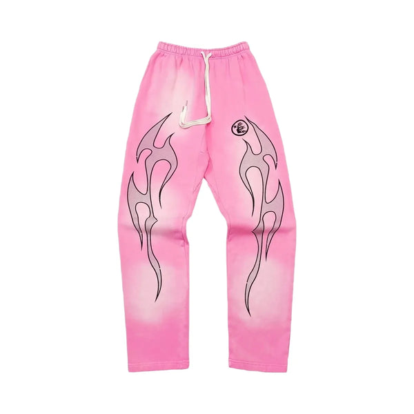 Hellstar Flame Sweatpants Pink