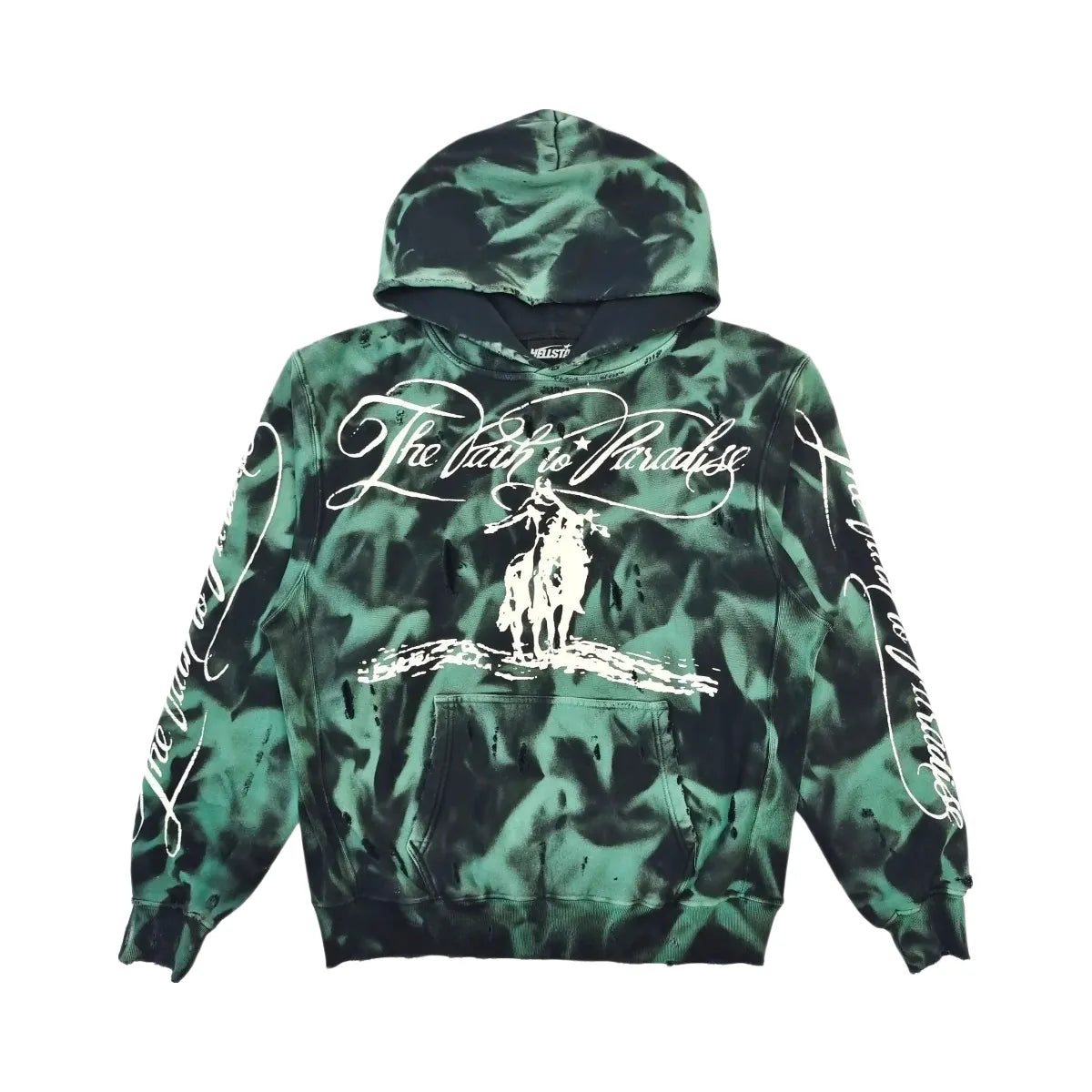 Hellstar Marble Paradise Hoodie Green