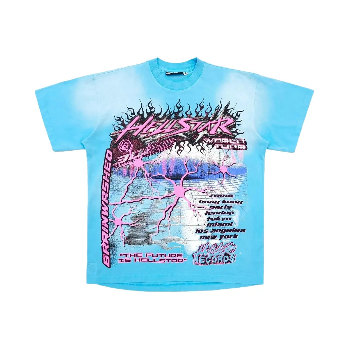 Hellstar Neuron Tour T Shirt Light Blue