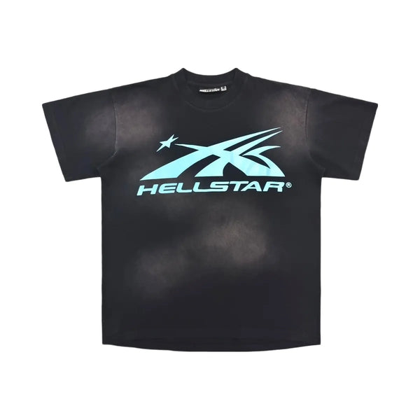 Hellstar Sports Core Gel Logo T Shirt Aqua Blue