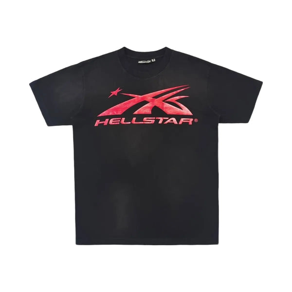 Hellstar Sports Core Gel Logo T Shirt Black Red