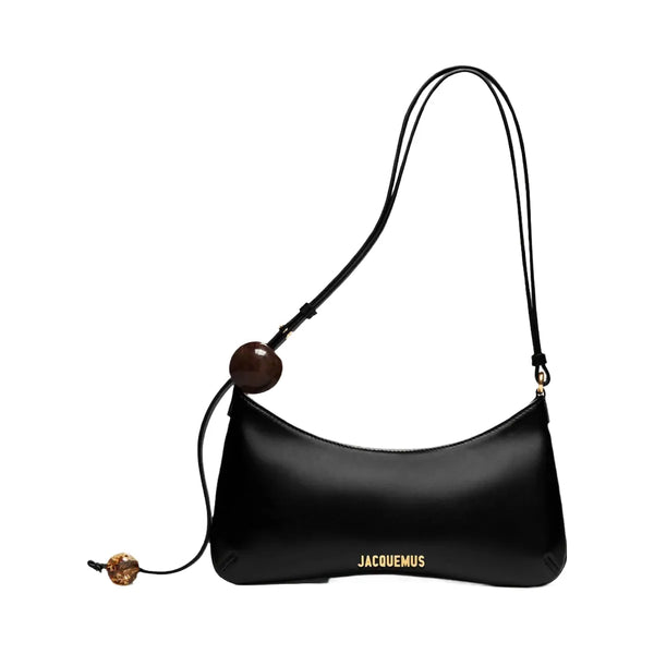 Jacquemus Le Bisou Perle Shoulder Bag Black