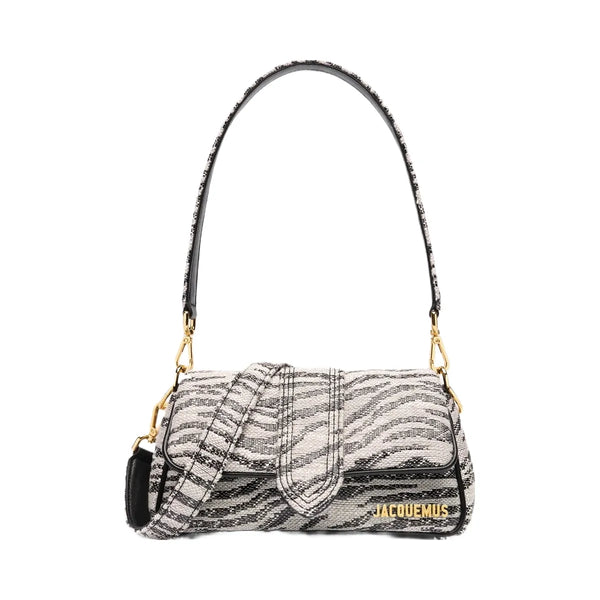 Jacquemus The Small Bambimou Mini Puffed Flap Bag Black & White Zebra