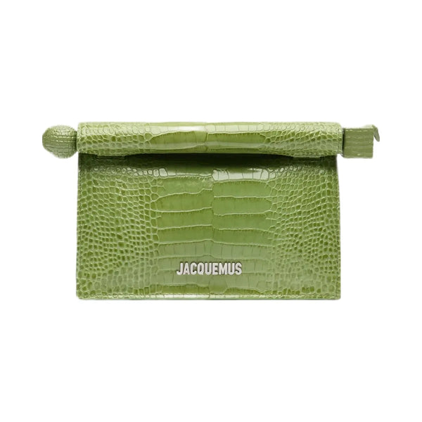 Jacquemus The Small Rond CarreClutch Mini Take-Out Clutch Green