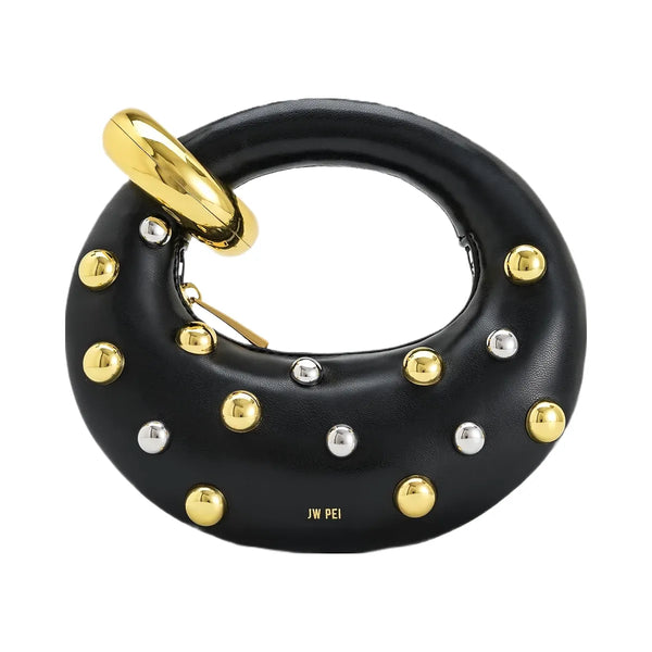 JW PEI Abacus Studded Mini Top Handle Bag Black