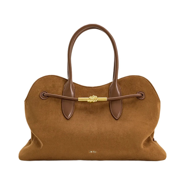 JW PEI Adele Metal Rope Knot Tote Bag Caramel Brown
