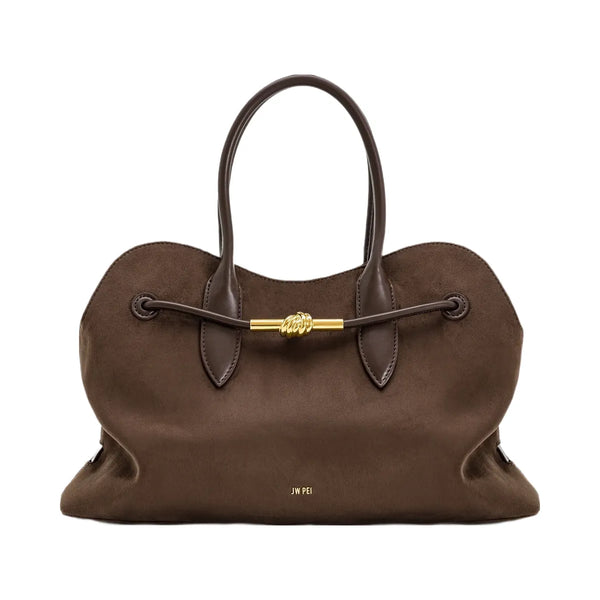 JW PEI Adele Metal Rope Knot Tote Bag Mocha Brown