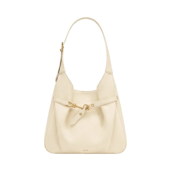 JW PEI Alina Pebbled Hobo Bag White