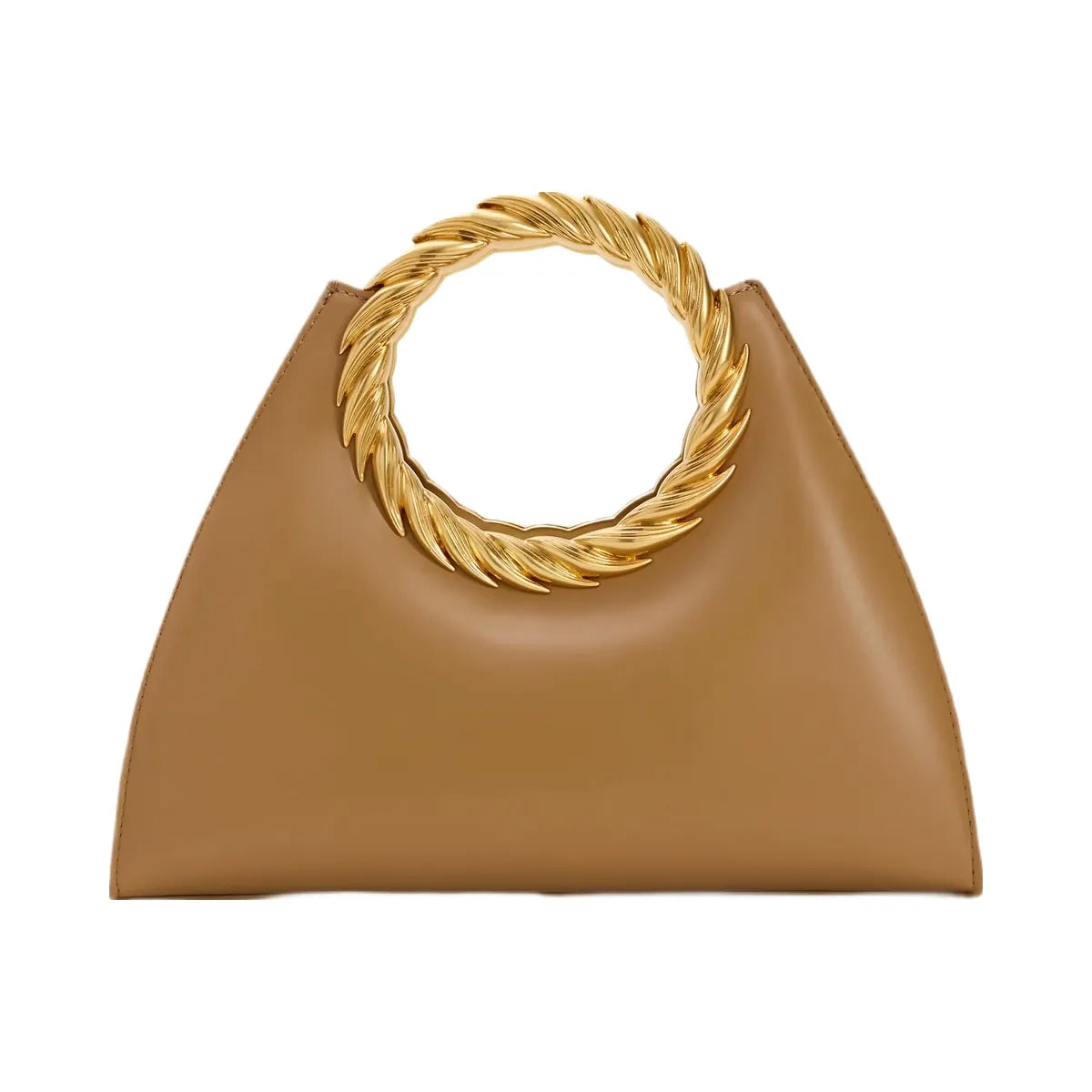 JW PEI Amiya Leaf Handle Sculpture Bag Brown