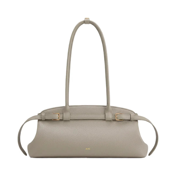 JW PEI Arden Pebbled Belt Detail East West Shoulder Bag Taupe