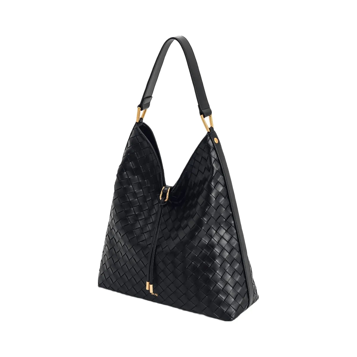 JW PEI Aria Woven Texture Shoulder Bag Black