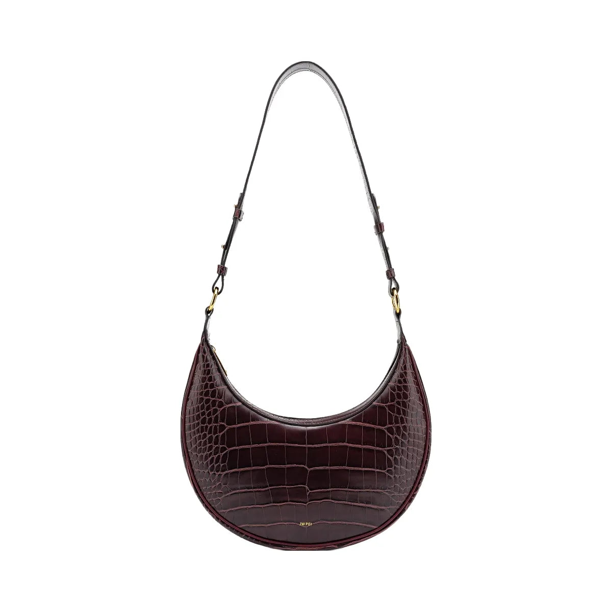 JW PEI Carly Saddle Bag Brown Croc