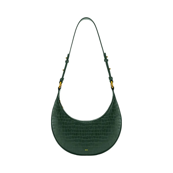 JW PEI Carly Saddle Bag Dark Green Croc