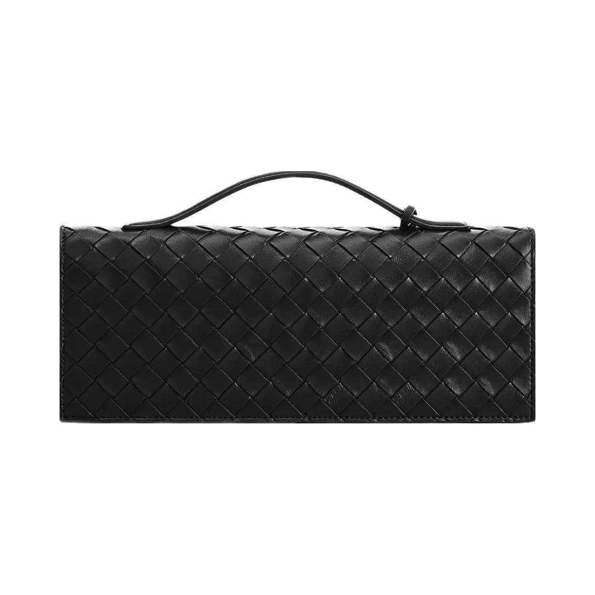 JW PEI Celeste Woven Textured Envelope Top Handle Bag Black