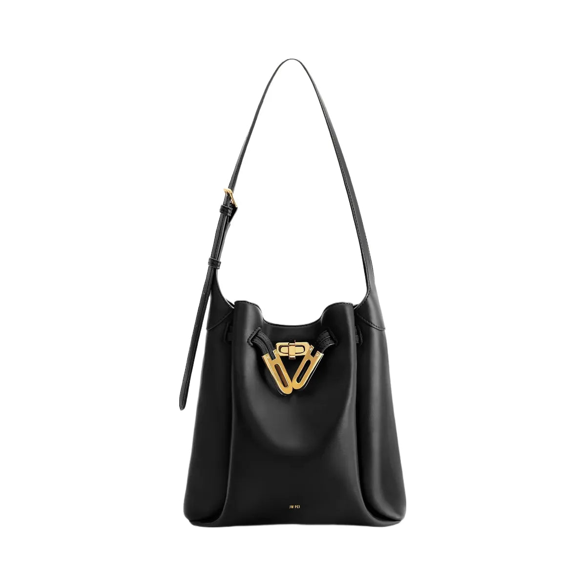 JW PEI Charlene Double Buckle Hobo Bag Black