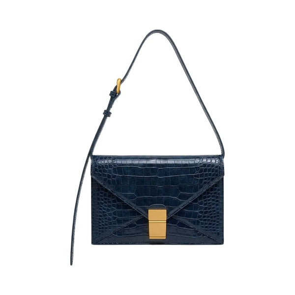 JW PEI Clio Envelope Crossbody Bag Navy Croc