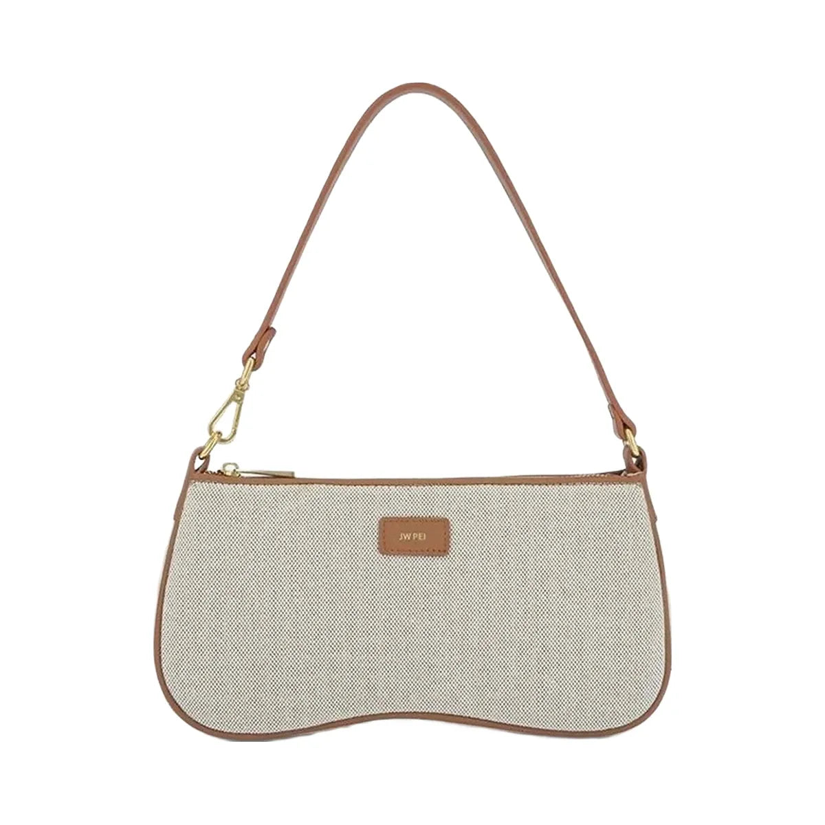 JW PEI Eva Shoulder Handbag Beige Canvas
