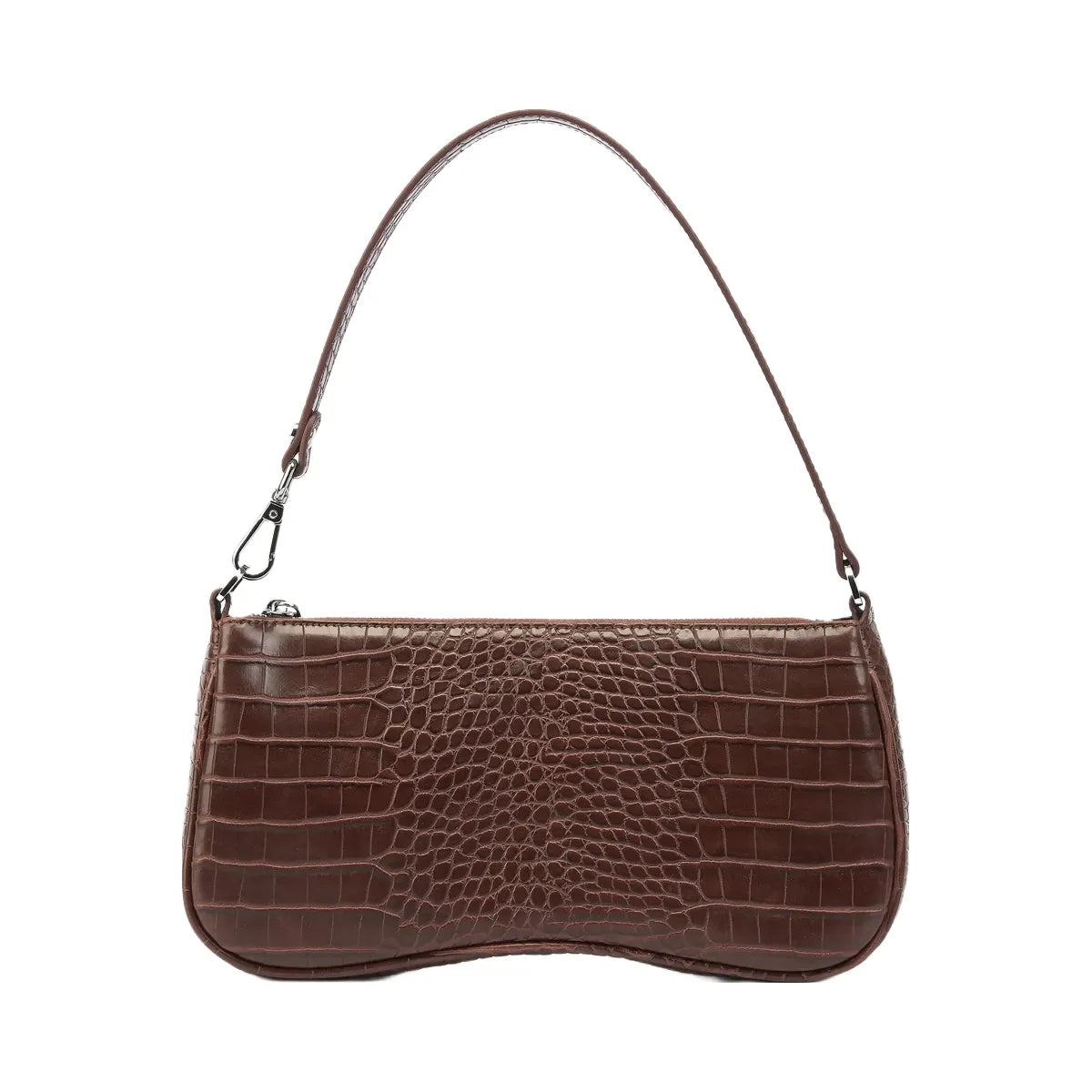 JW PEI Eva Shoulder Handbag Brown Croc