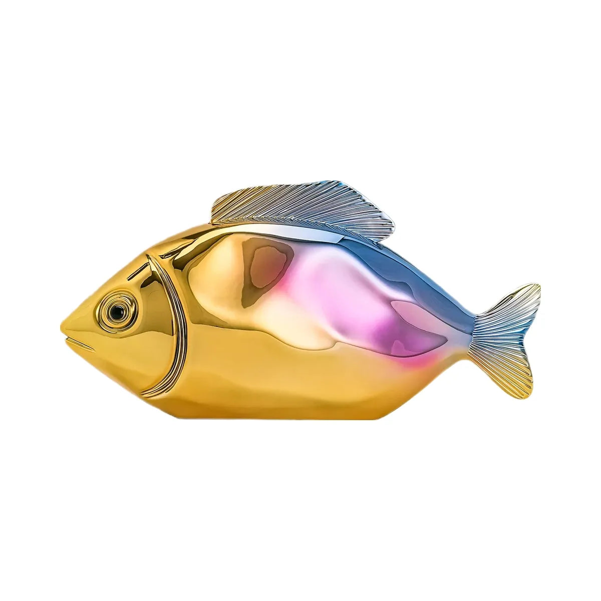 JW PEI Fish Shaped Clutch Gold/Blue