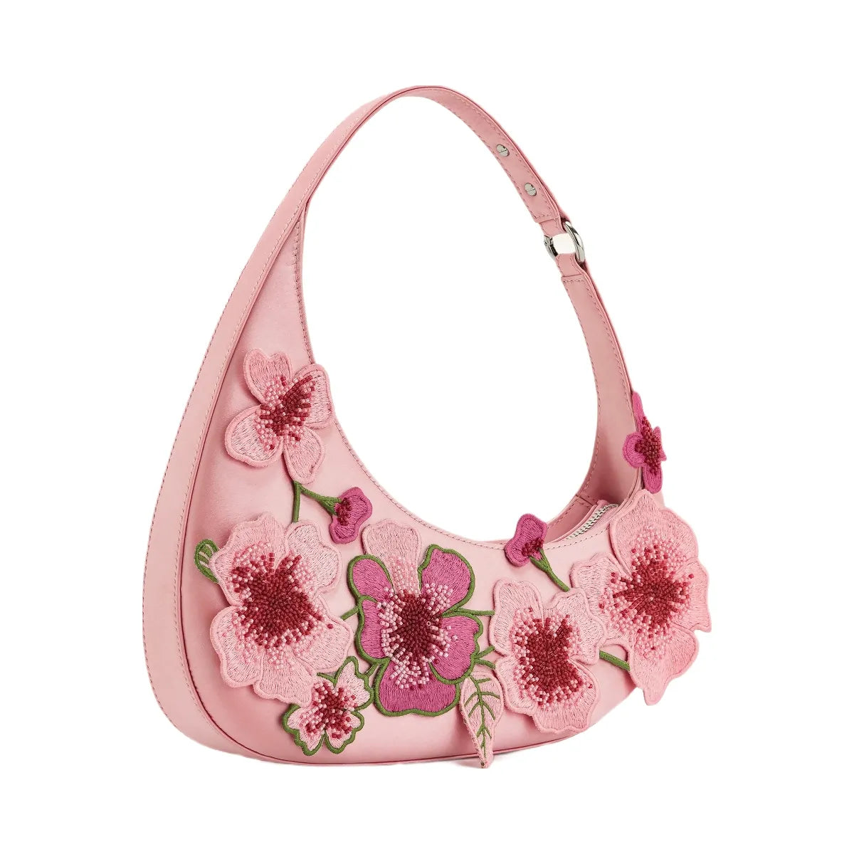JW PEI Harlee Embroidered Shoulder Bag Pink