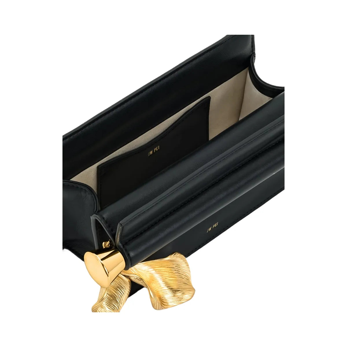 JW PEI Holly Metal Pendant Embellished Clutch Black