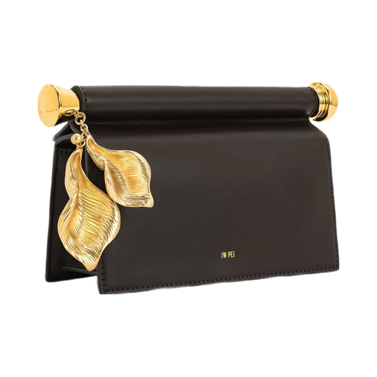 JW PEI Holly Metal Pendant Embellished Clutch Dark Brown