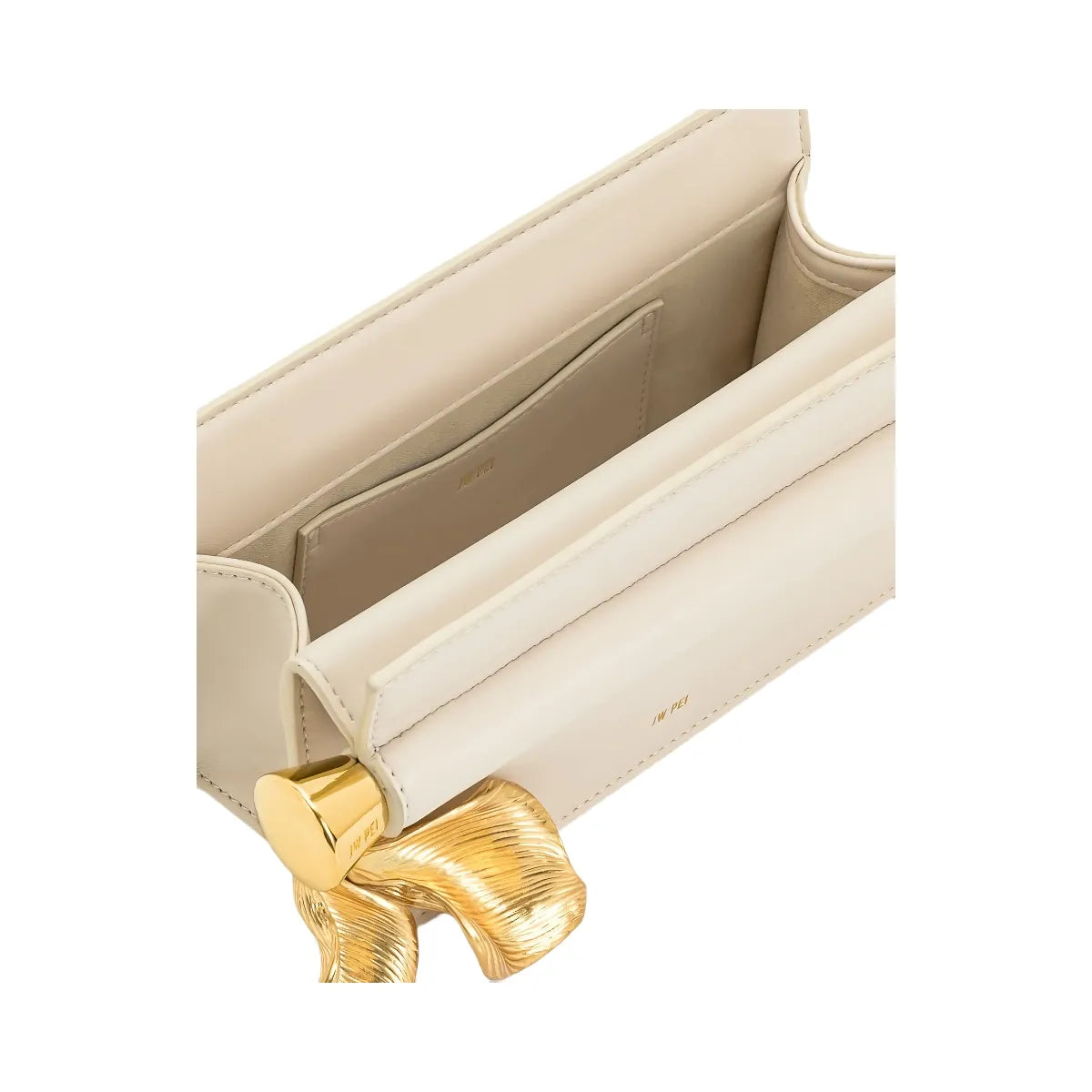 JW PEI Holly Metal Pendant Embellished Clutch White