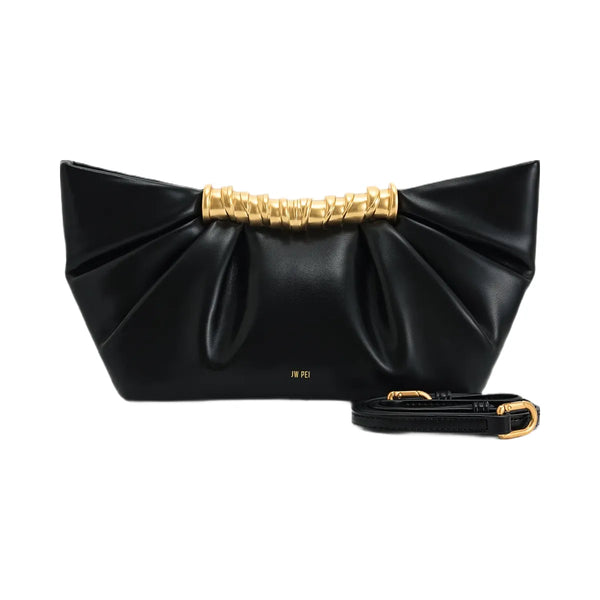 JW PEI Leia Pleated Clutch Black