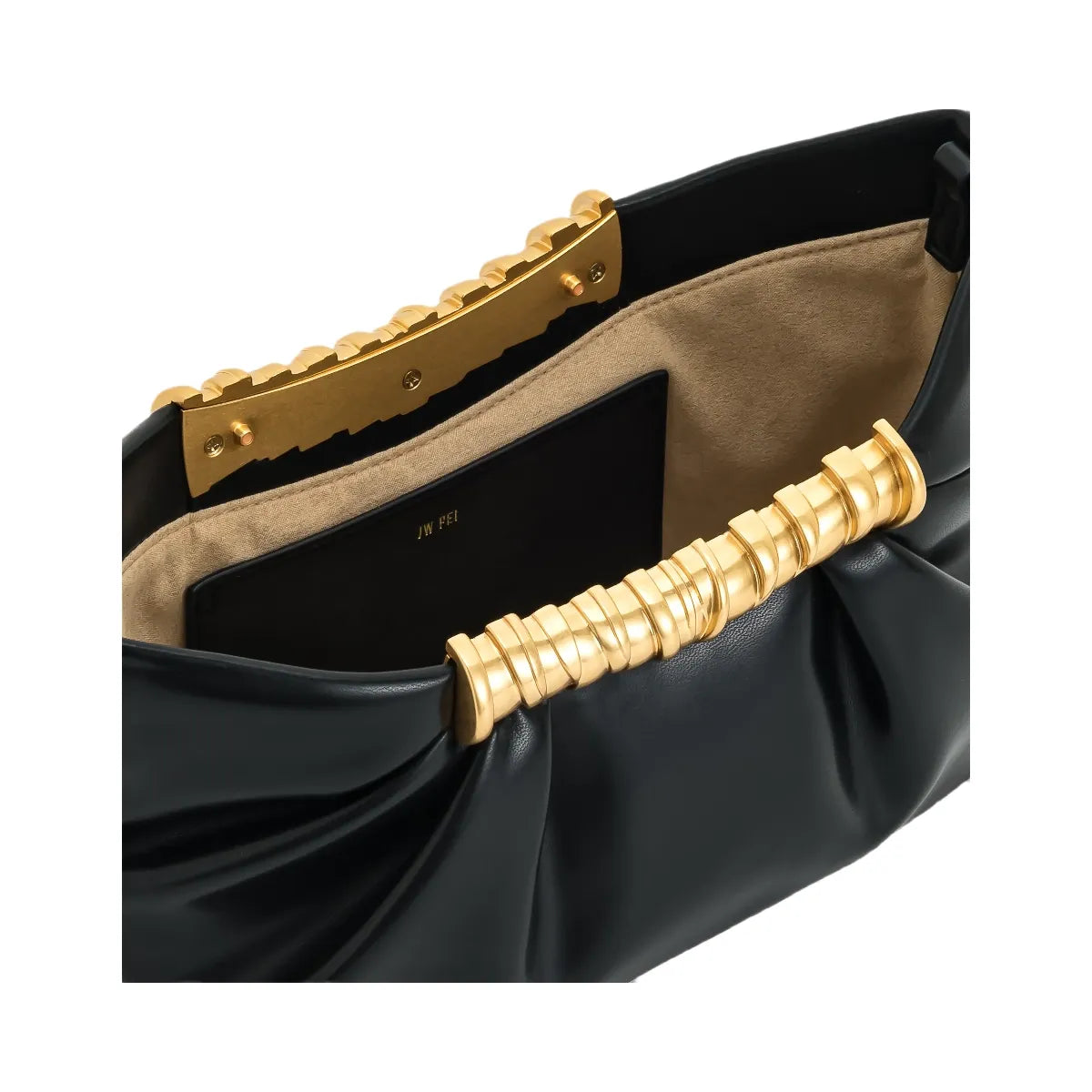 JW PEI Leia Pleated Clutch Black