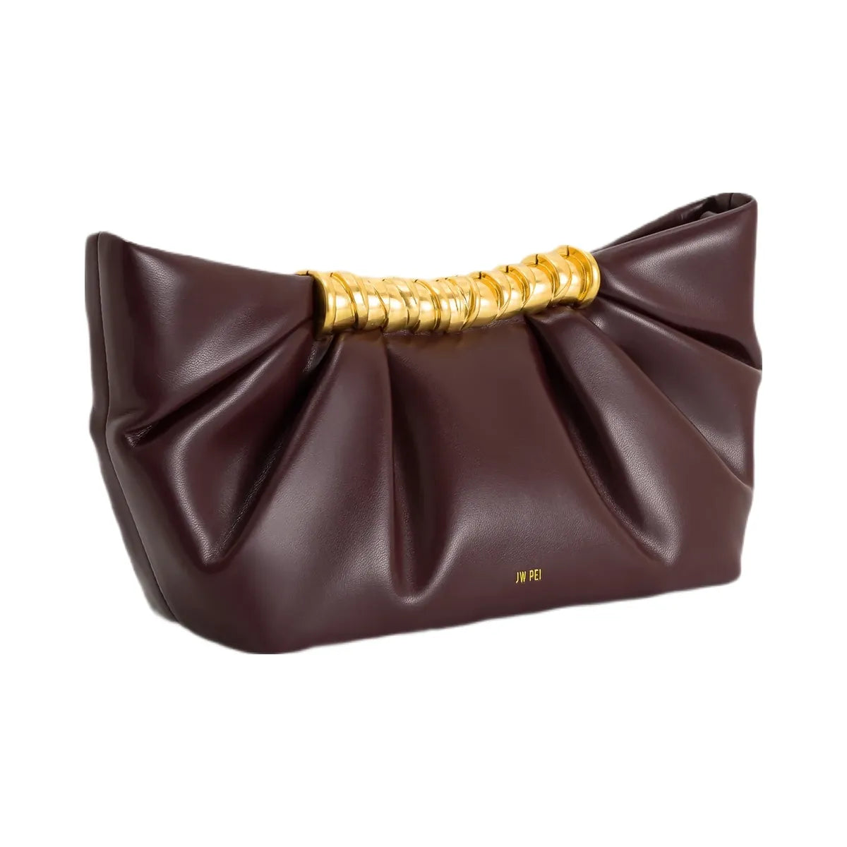 JW PEI Leia Pleated Clutch Deep Burgundy