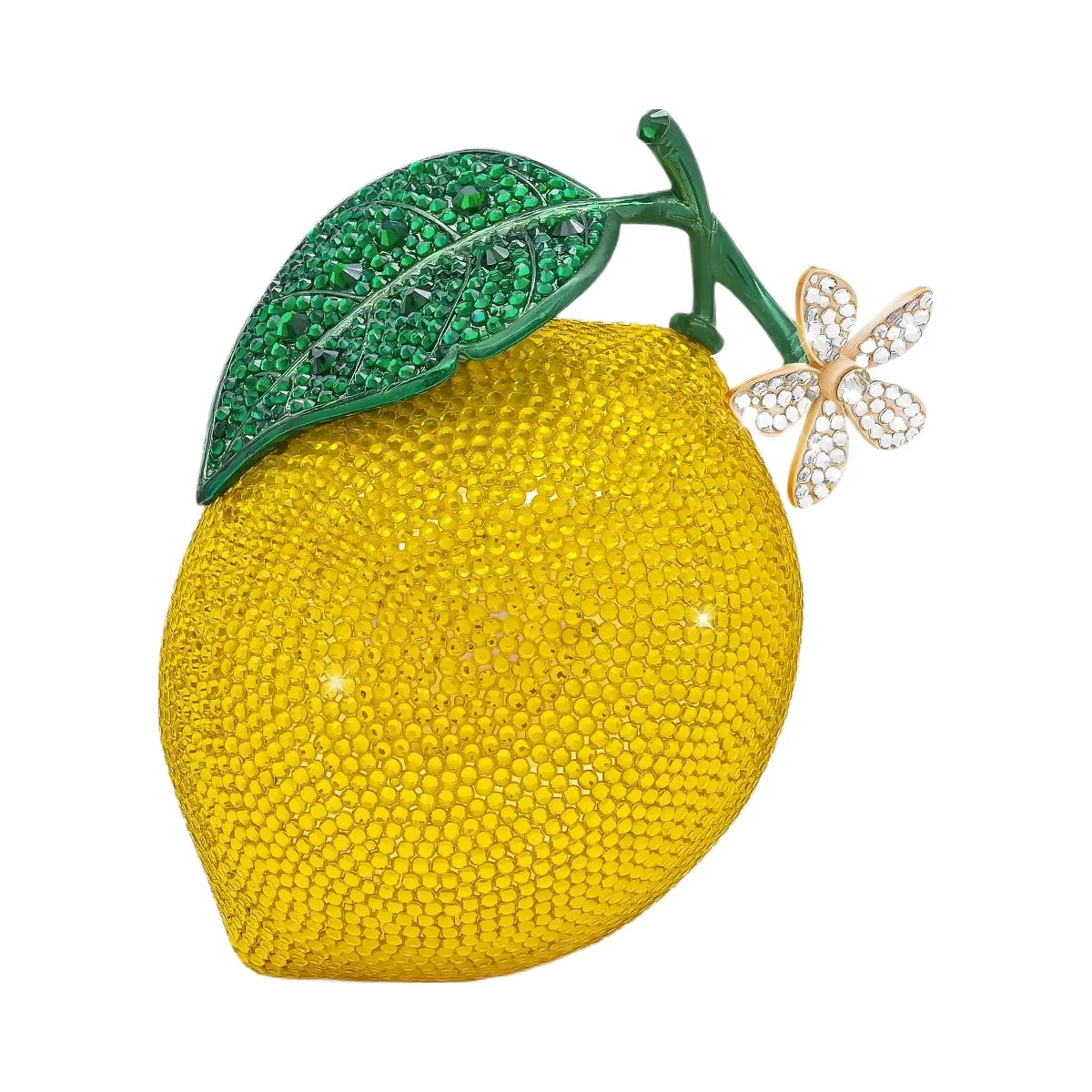 JW PEI Lemon Inspired Rhinestone Clutch Yellow