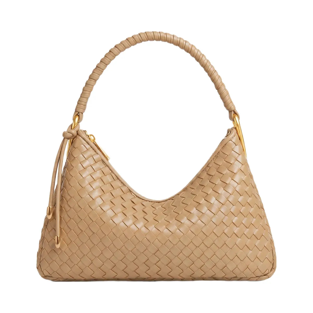 JW PEI Lorena Woven Shoulder Bag Camel