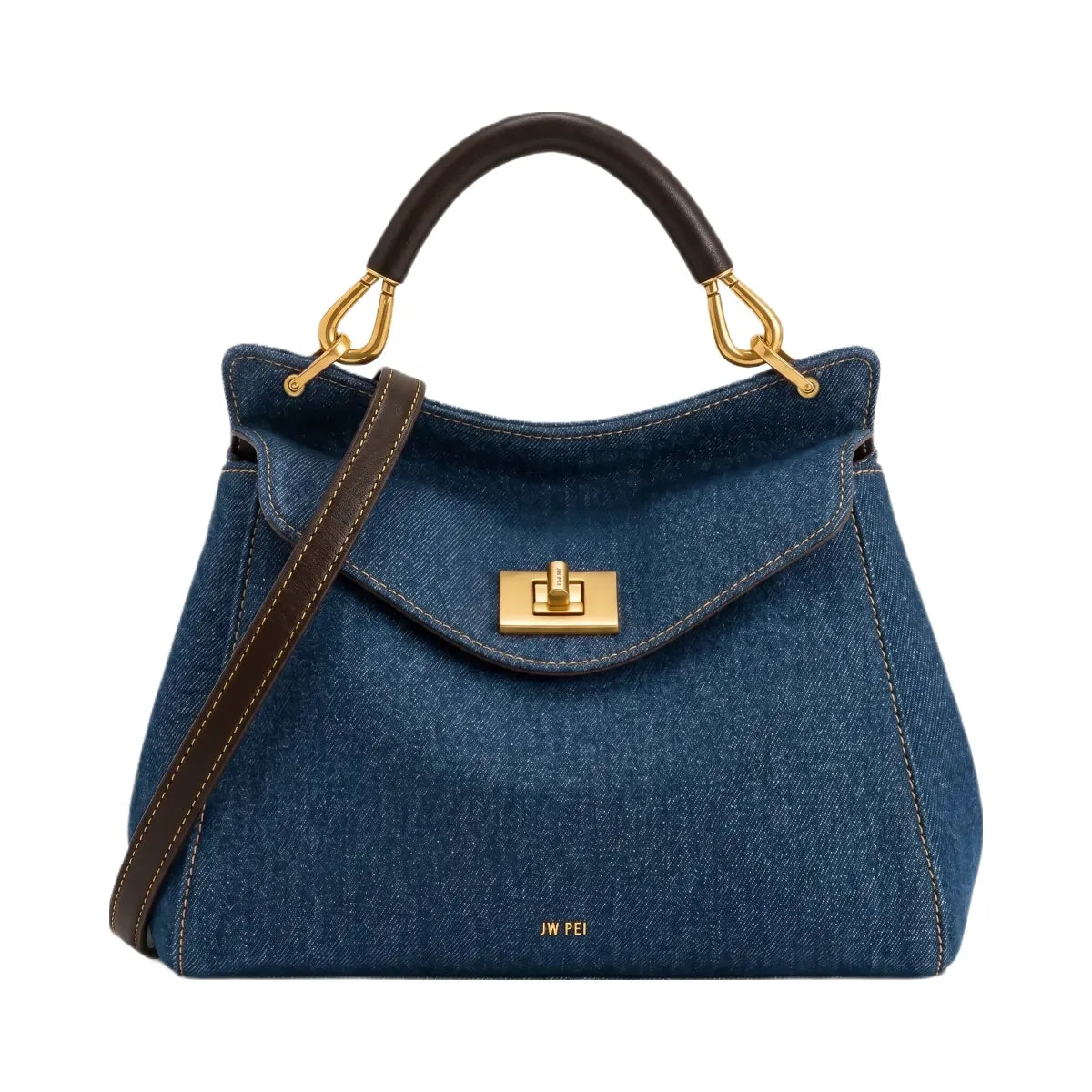 JW PEI Lucia Classic Handbag Blue Denim