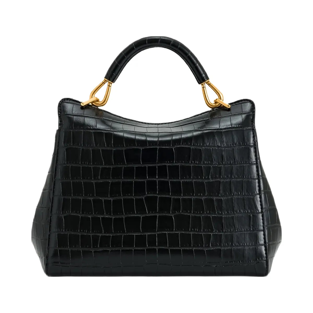JW PEI Lucia Classic Top Handbag Black Croc