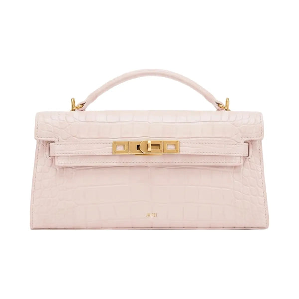 JW PEI Noor Top Handle Bag Pink Croc