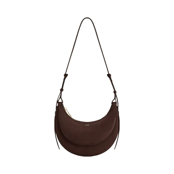 JW PEI Sharon Faux Suede Crossbody Bag Coffee Brown