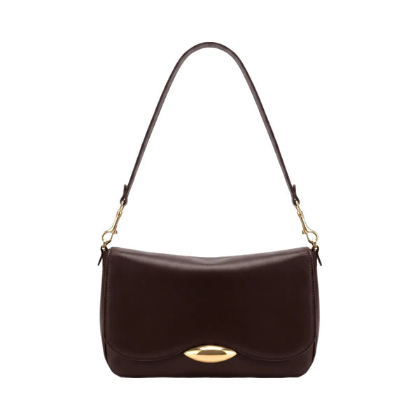 JW PEI Sofia Classic Flap Shoulder Bag Dark Brown