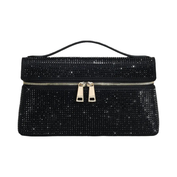 JW PEI Thea Artificial Crystal Top Handle Bag Black
