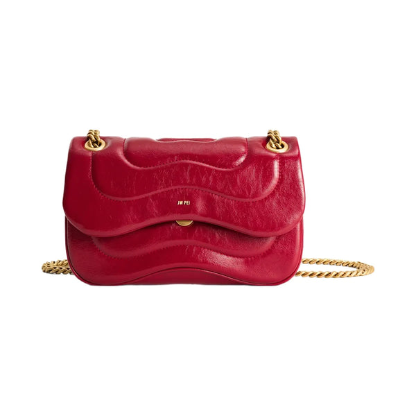 JW PEI Tina Quilted Chain Crossbody Claret