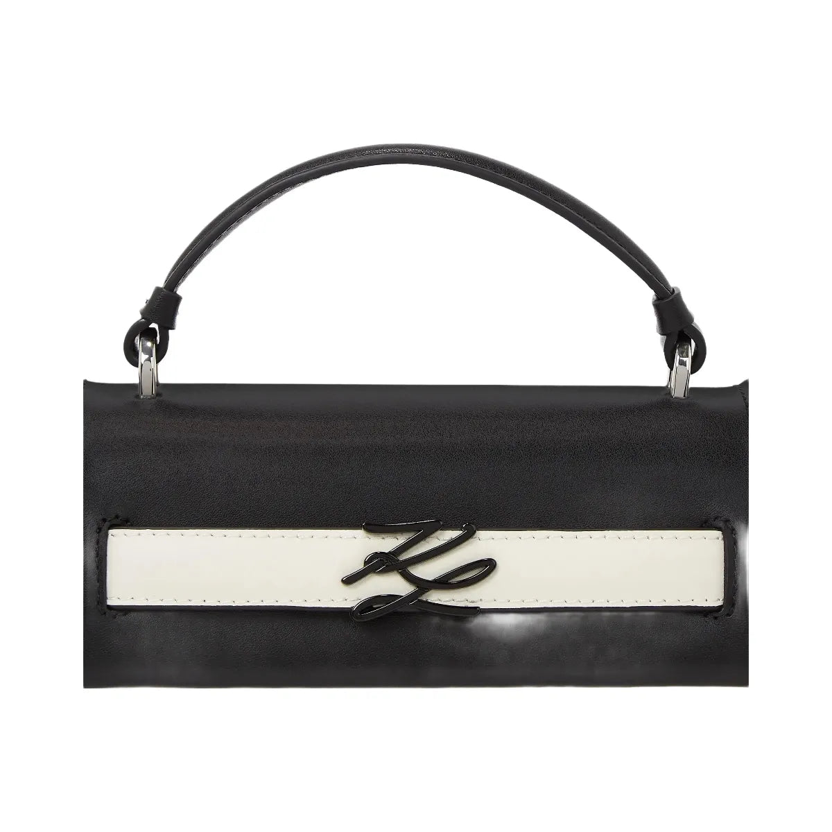 Karl Lagerfeld Autograph Color-Block Bag Black White