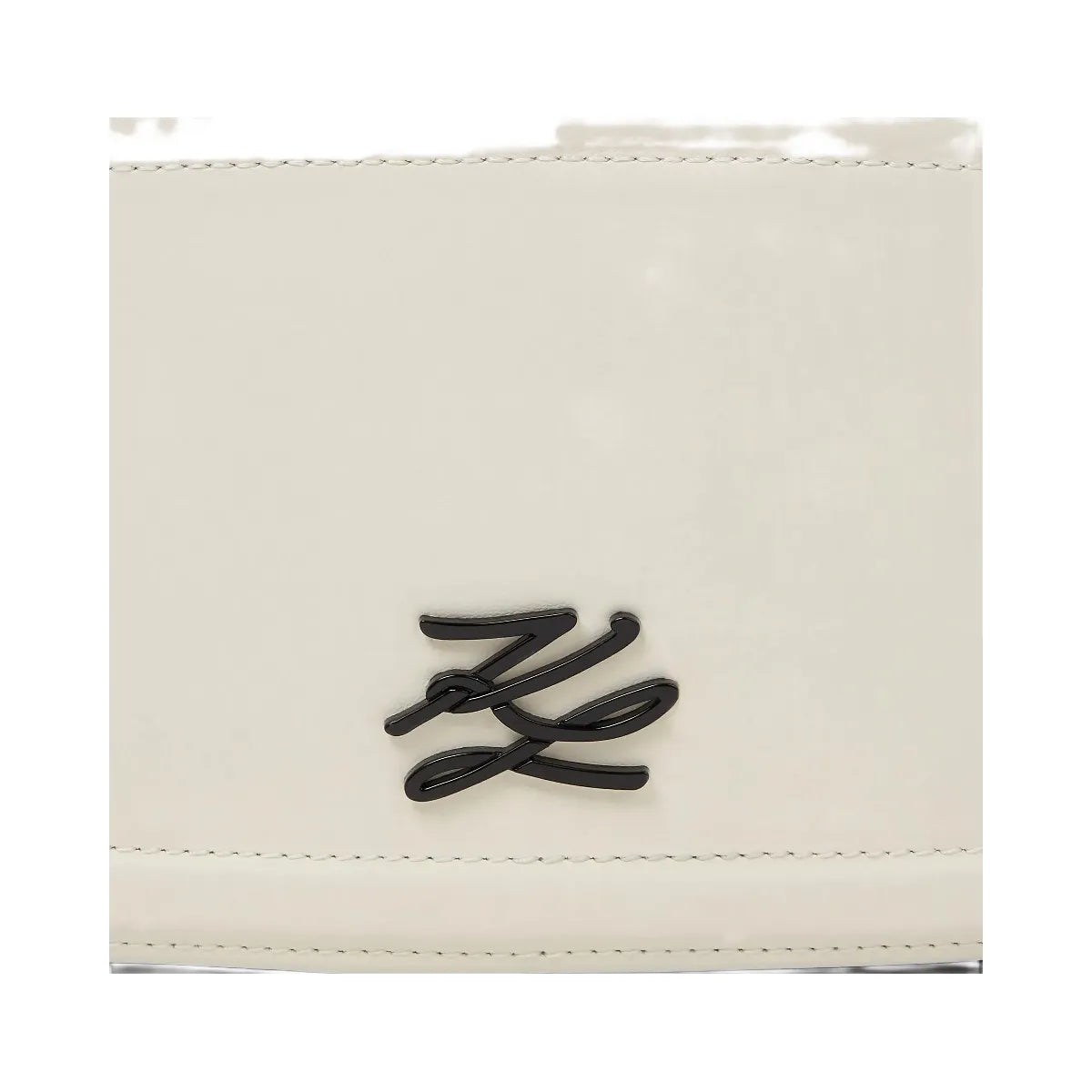 Karl Lagerfeld Autograph Color-Block Square Bag Black White