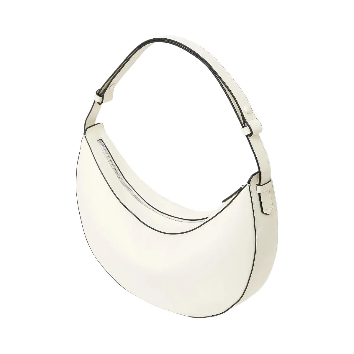 Karl Lagerfeld Autograph Oversized Moon Bag Off White
